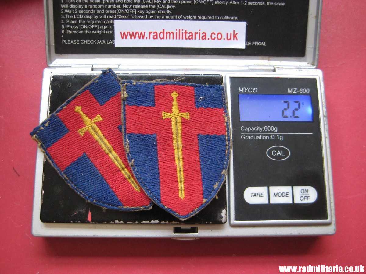 & WW2 original British PATCHES - Set of 2, RHINE ARMY formation signs military unit PATCHES a pair. - Image 11