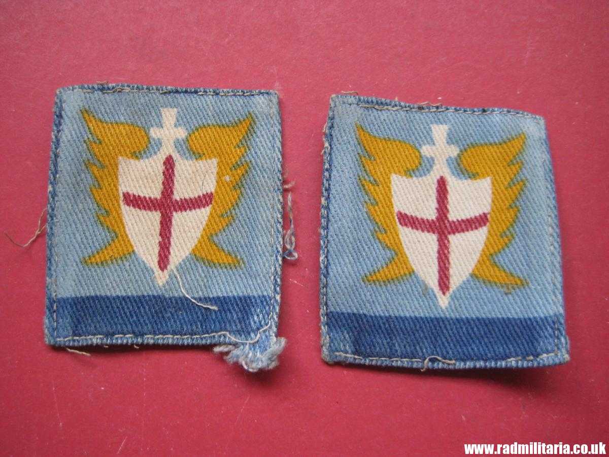 & WW2 original British PATCHES - Set of 2, BRITISH ARMY ALLIED LAND FORCES South East Asia (ALFSEA) formation signs military unit PATCHES a pair. - Image 2