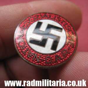& WW2 German NSDAP enamel membership BADGE marked: RZM M1/8 - very good/perfect condition.