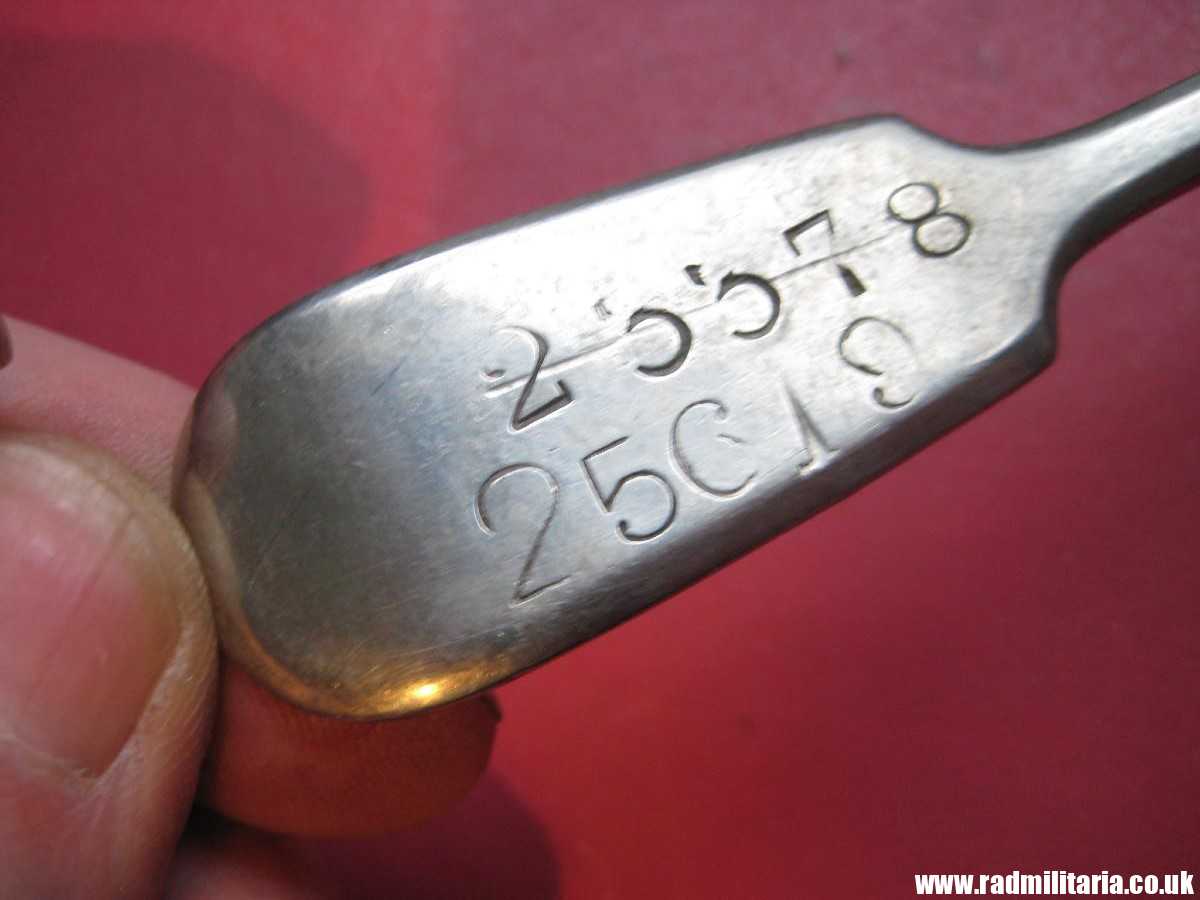 & WW1 British Army SPOON maker: MAPPIN & WEBB and soldier's no. 23378 and 25619.