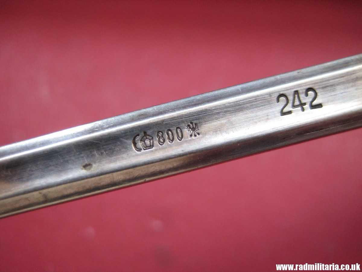 *R* & WW2 genuine solid silver LOBSTER PICK from private dining wagon no. 10 242. marked: DR 242 - 3rd REICH CUTLERY maker: Bruckmann & Sohne. Rare !!! - Image 12