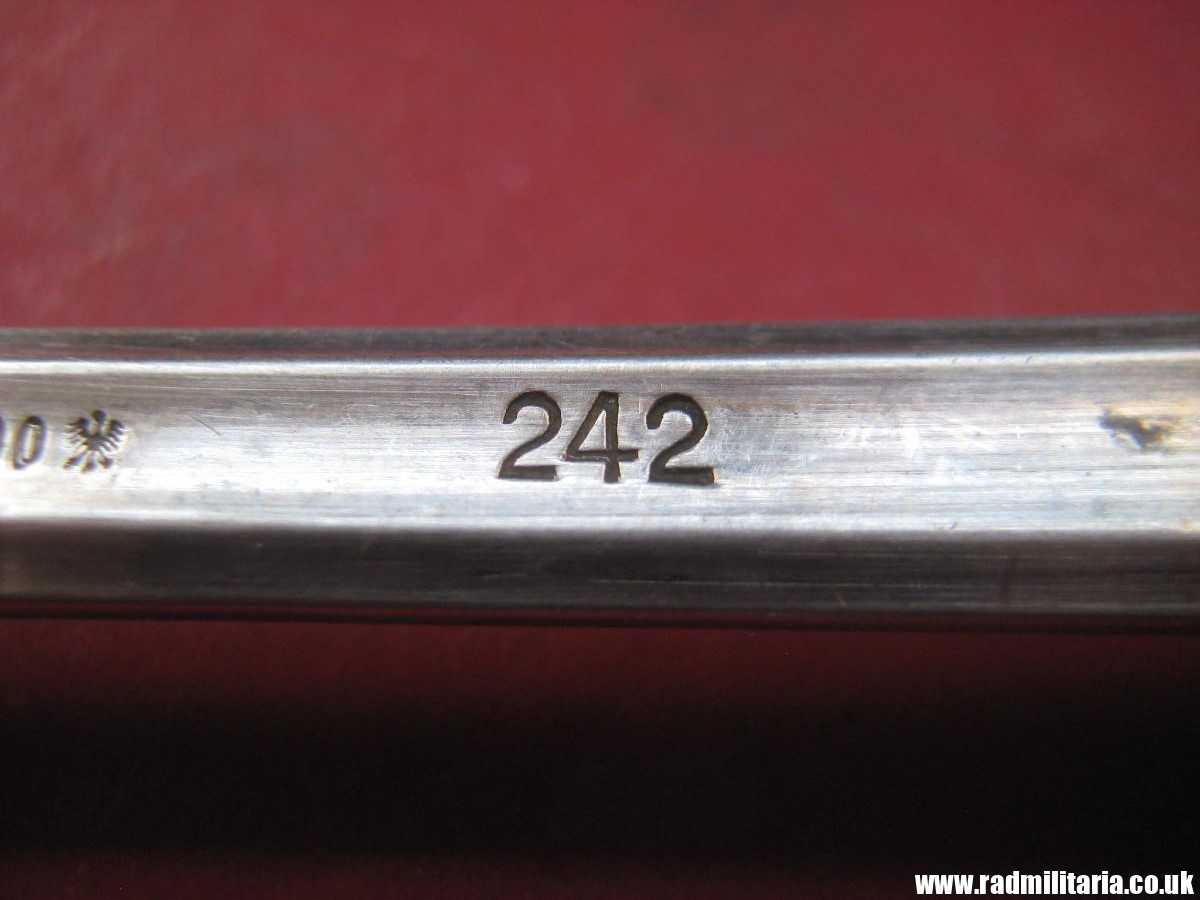 *R* & WW2 genuine solid silver LOBSTER PICK from private dining wagon no. 10 242. marked: DR 242 - 3rd REICH CUTLERY maker: Bruckmann & Sohne. Rare !!! - Image 15