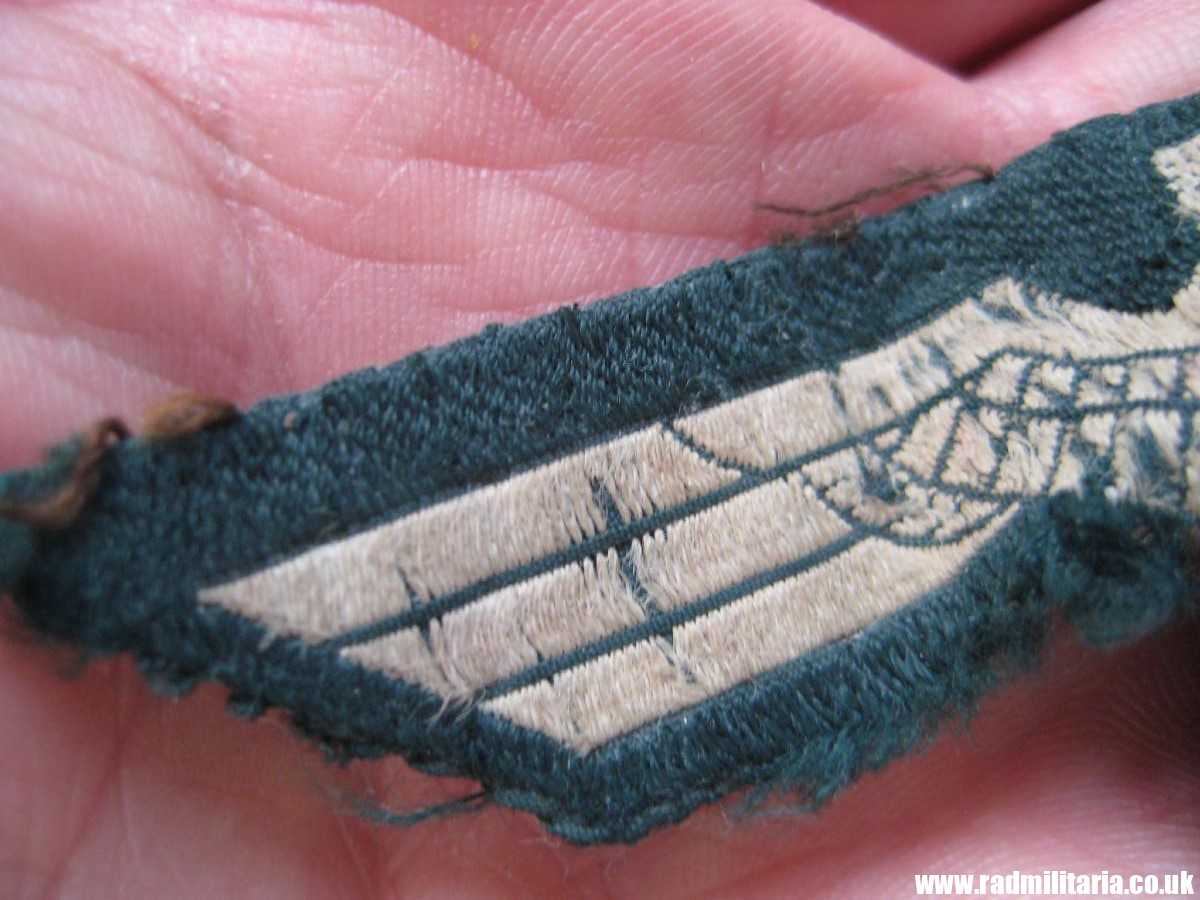 & WW2 German EAGLE PATCH from Wehrmacht uniform - poor condition. - Image 7