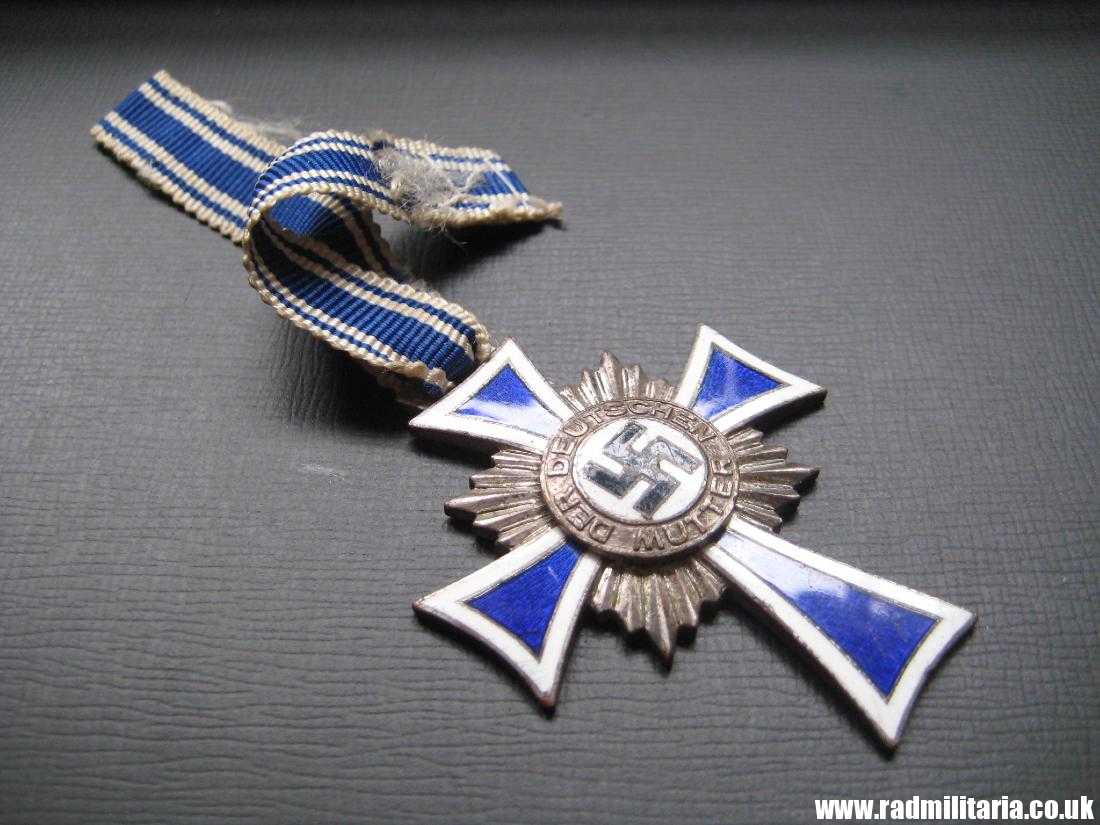 & WW2 original German Cross of Honor of the German Mother, silver Class.