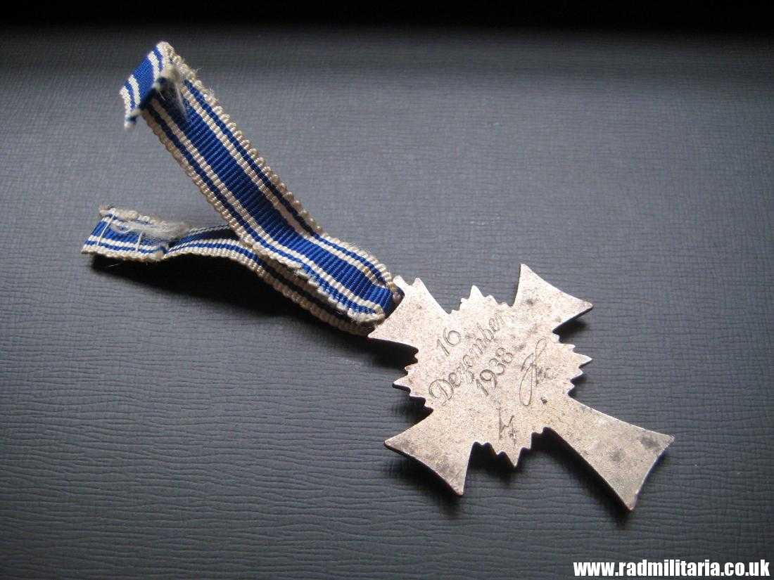 & WW2 original German Cross of Honor of the German Mother, silver Class. - Image 10