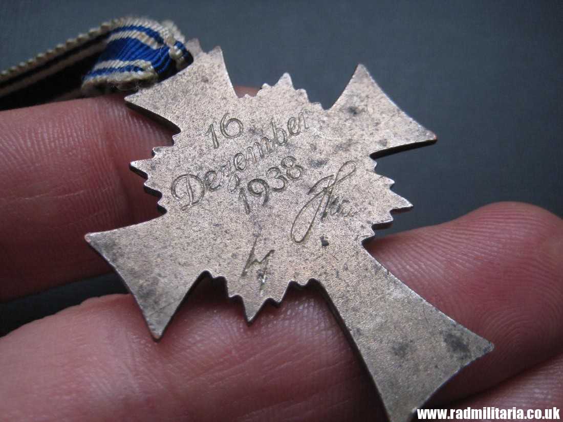 & WW2 original German Cross of Honor of the German Mother, silver Class. - Image 11