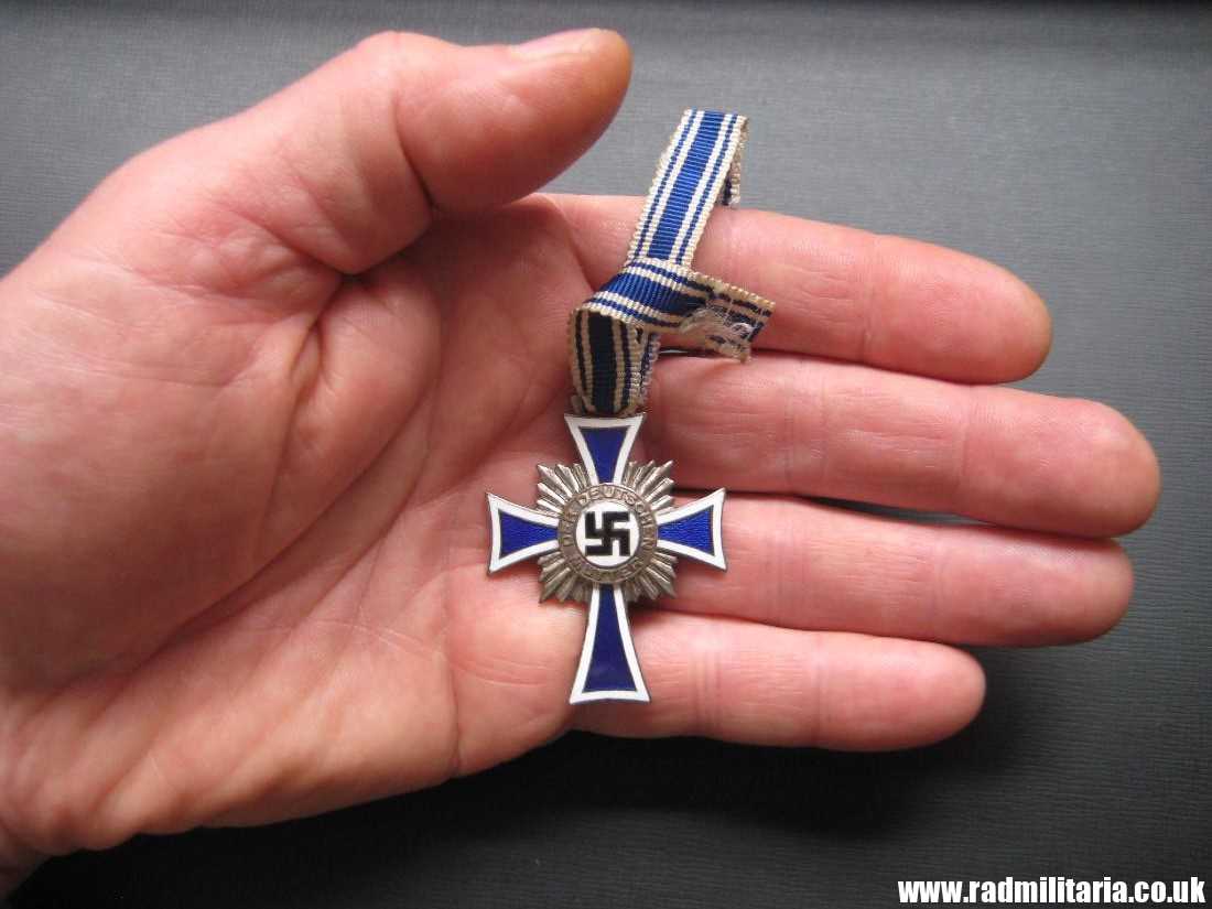 & WW2 original German Cross of Honor of the German Mother, silver Class. - Image 12