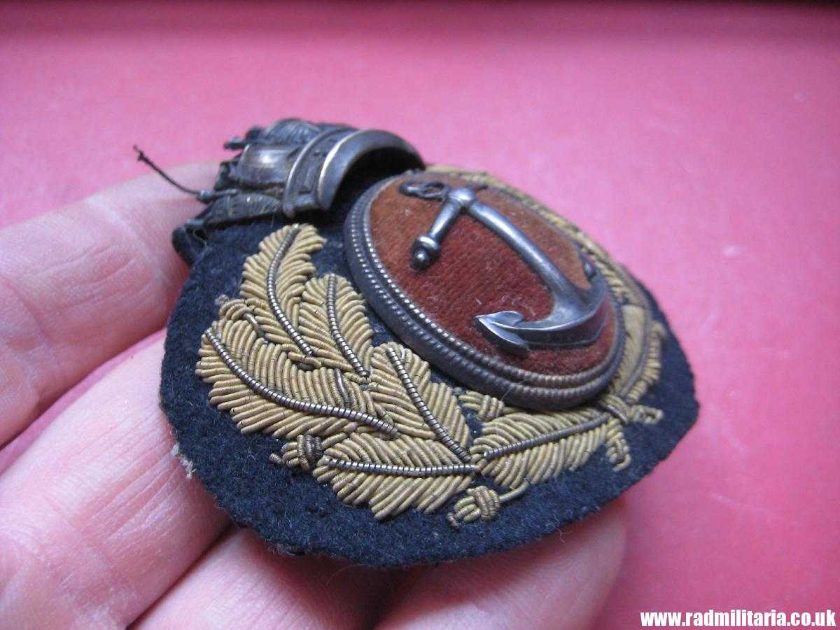 & WW1/WW2 British Merchant Navy Officer's CAP BADGE, maker marks: Firmin & Sons LTD. original badge in good condition. - Image 9