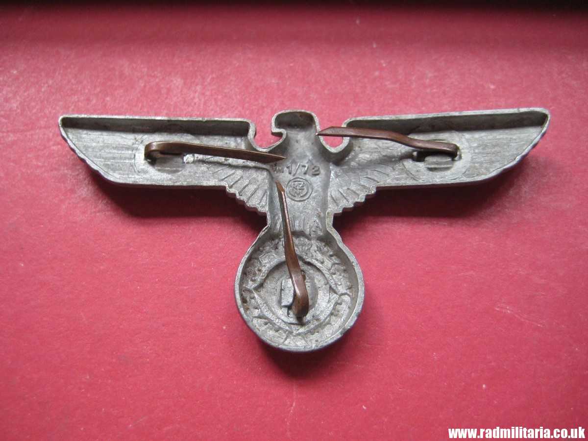 & WW2 Nazi German NSDAP eagle BADGE - zinc Cap Badge, marked: RZM M1/72 - very good condition. - Image 7