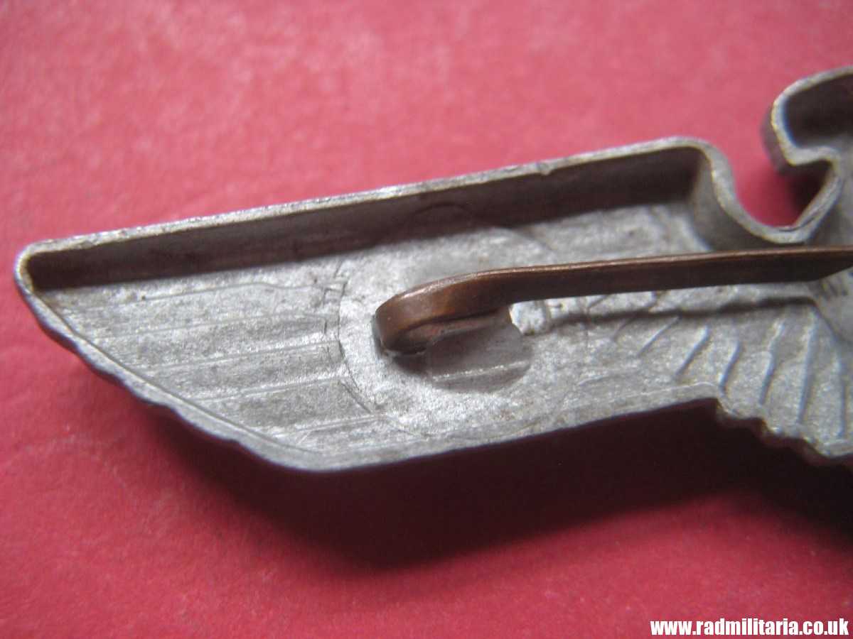 & WW2 Nazi German NSDAP eagle BADGE - zinc Cap Badge, marked: RZM M1/72 - very good condition. - Image 9