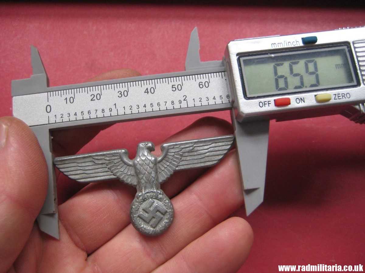 & WW2 Nazi German NSDAP eagle BADGE - zinc Cap Badge, marked: RZM M1/72 - very good condition. - Image 14