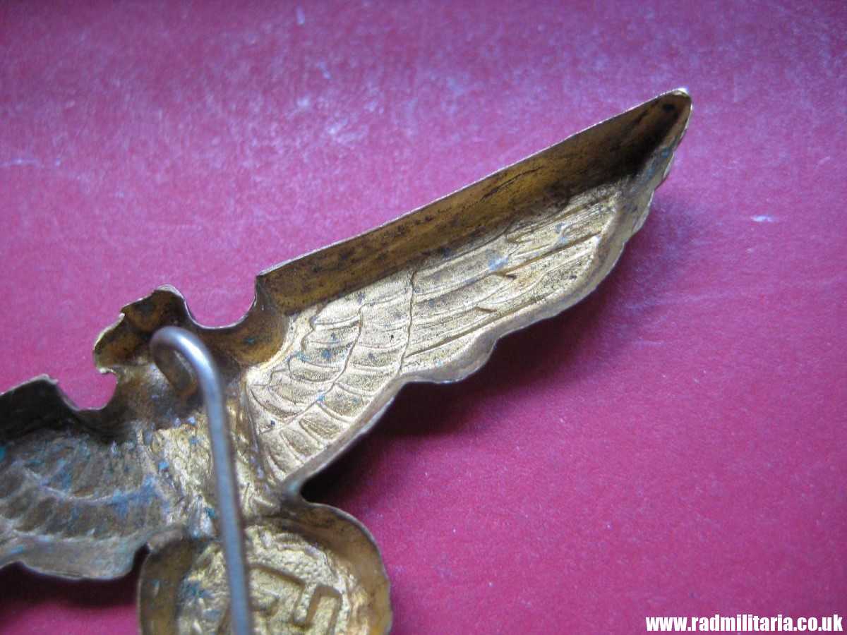 & original German KRIEGSMARINE EAGLE BADGE - gilded brass CAP BADGE in very good condition. - Image 7