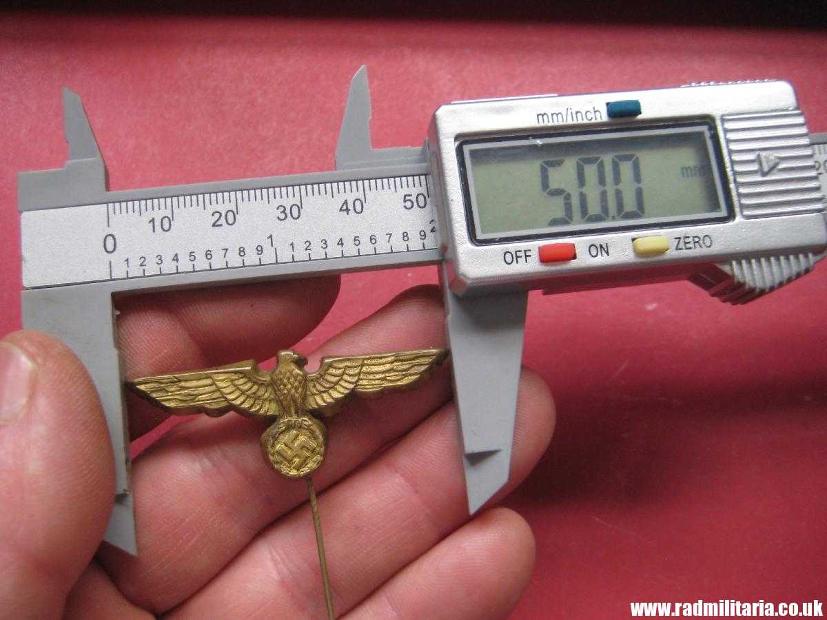 & original German KRIEGSMARINE EAGLE BADGE - gilded brass CAP BADGE in very good condition. - Image 15