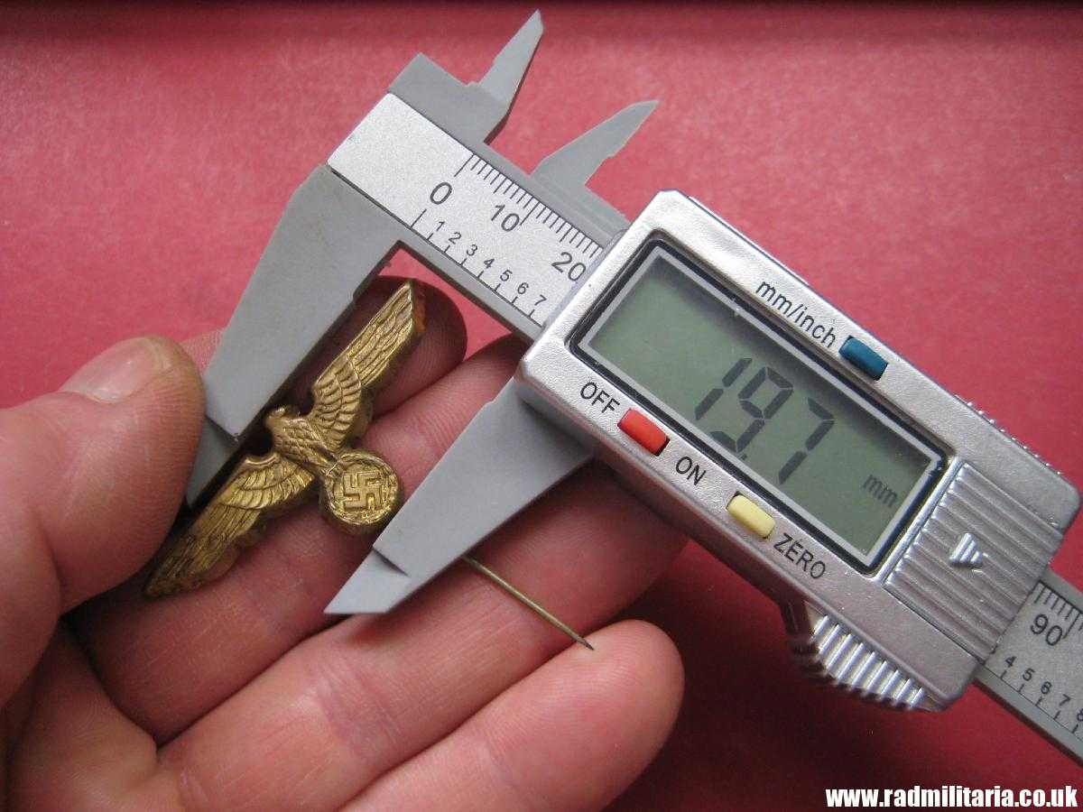 & original German KRIEGSMARINE EAGLE BADGE - gilded brass CAP BADGE in very good condition. - Image 16