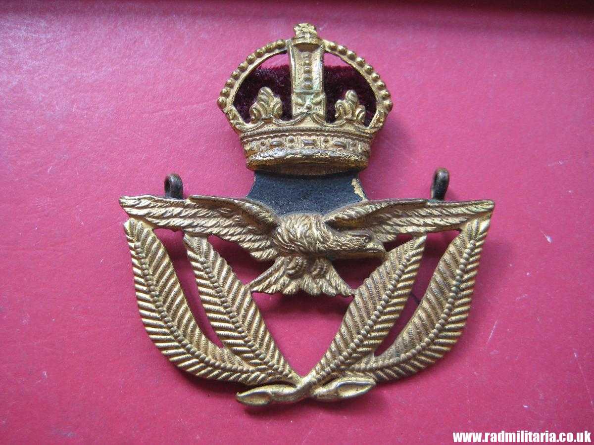 & WW2 Royal Air Force Service CAP BADGE original RAF warrant officer badge, original. - Image 3