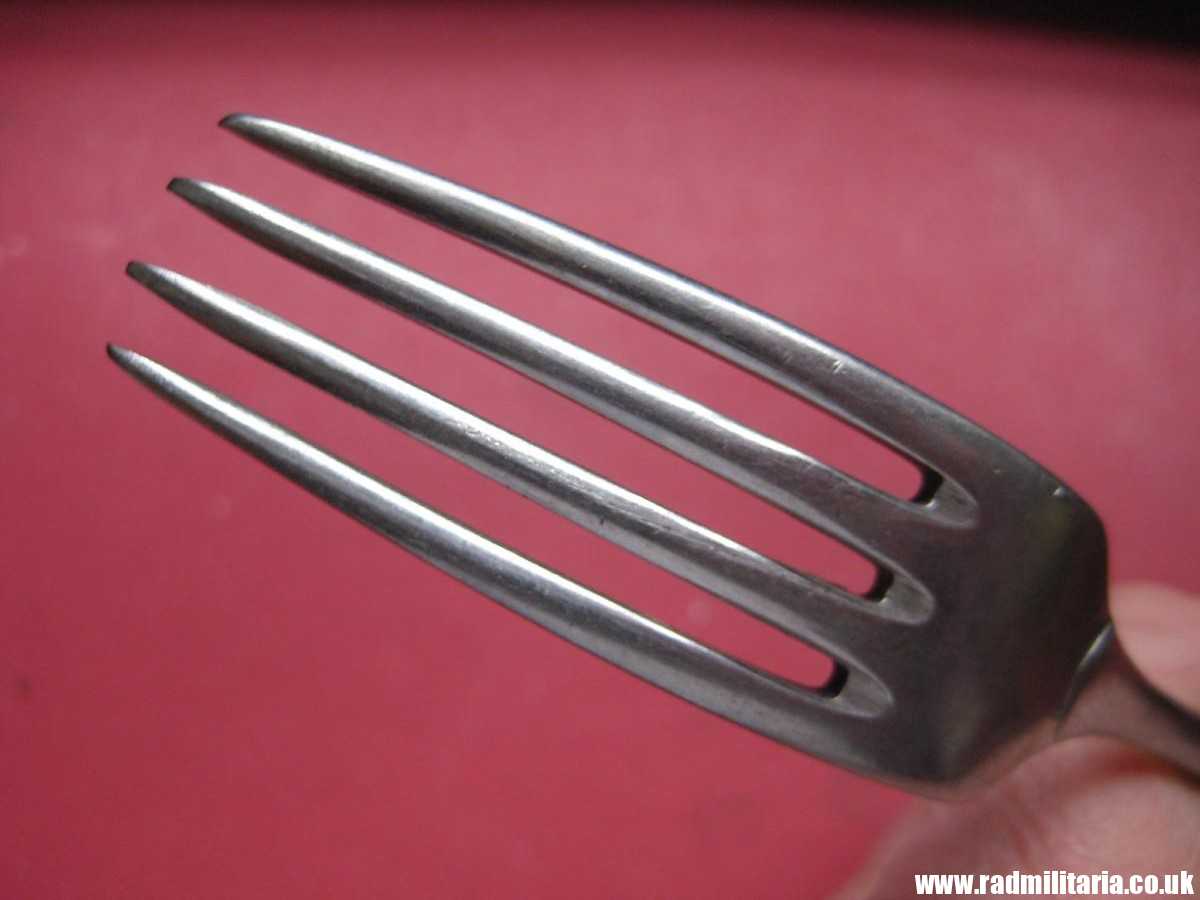 & WW2 original German KRIEGSMARINE FORK stainless steel marked: "M", 3rd REICH CUTLERY. - Image 11