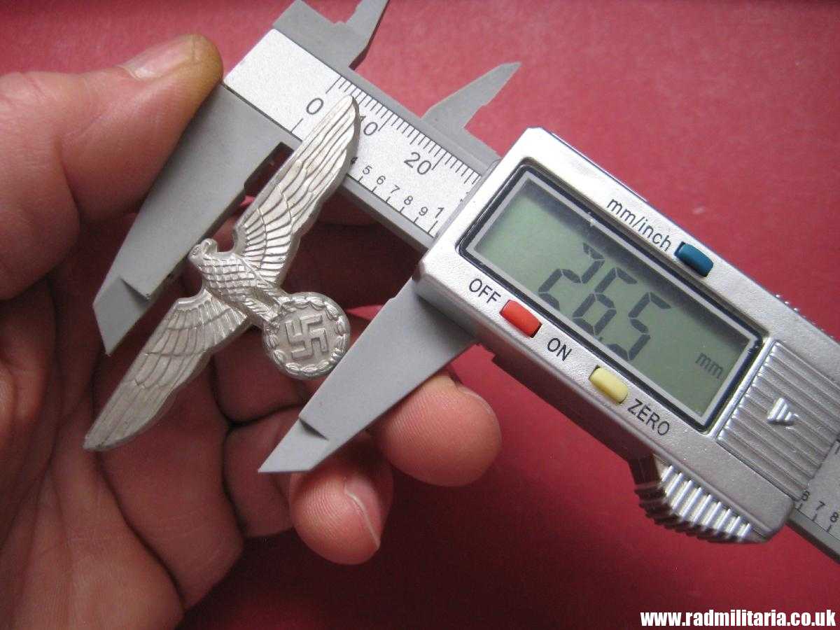 & WW2 original German EAGLE CAP BADGE marked: "A.H.T. 39", aluminum - Image 22