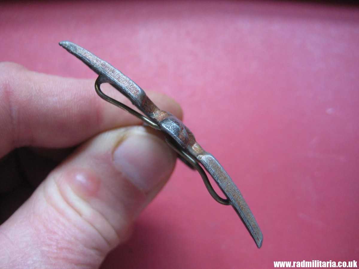 & WW2 original Nazi German metal NSDAP or SA EAGLE Cap BADGE - zinc, maker: RZM M1/7 - Image 18