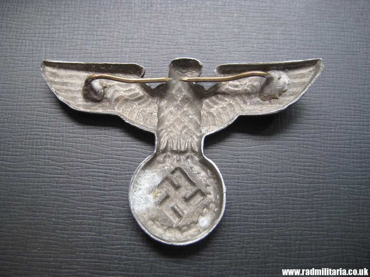 & WW2 original Nazi German metal NSDAP or SA EAGLE Cap BADGE - zinc, maker: RZM M1/7 - Image 31