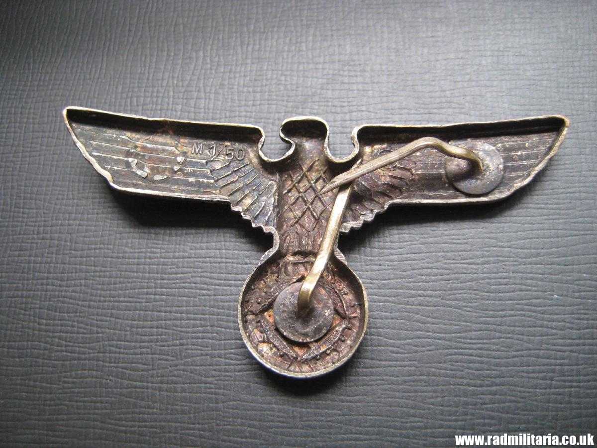 & WW2 Nazi German NSDAP eagle BADGE - Cap Badge, marked: RZM M1/21 - metal Cupal? - Image 3