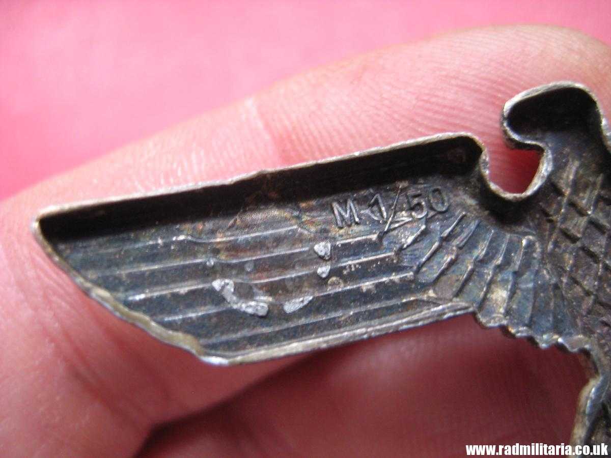 & WW2 Nazi German NSDAP eagle BADGE - Cap Badge, marked: RZM M1/21 - metal Cupal? - Image 21