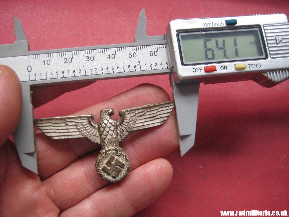 & WW2 Nazi German NSDAP eagle BADGE - Cap Badge, marked: RZM M1/21 - metal Cupal? - Image 26
