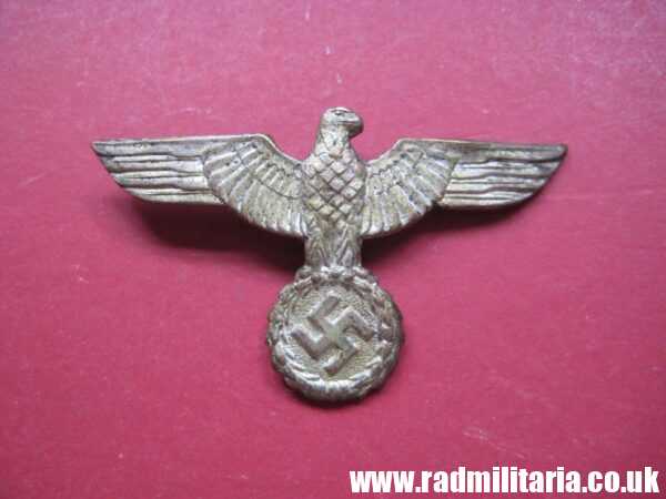 & WW2 rare FIRST PATTERN German metal EAGLE Cap BADGE in very good ...