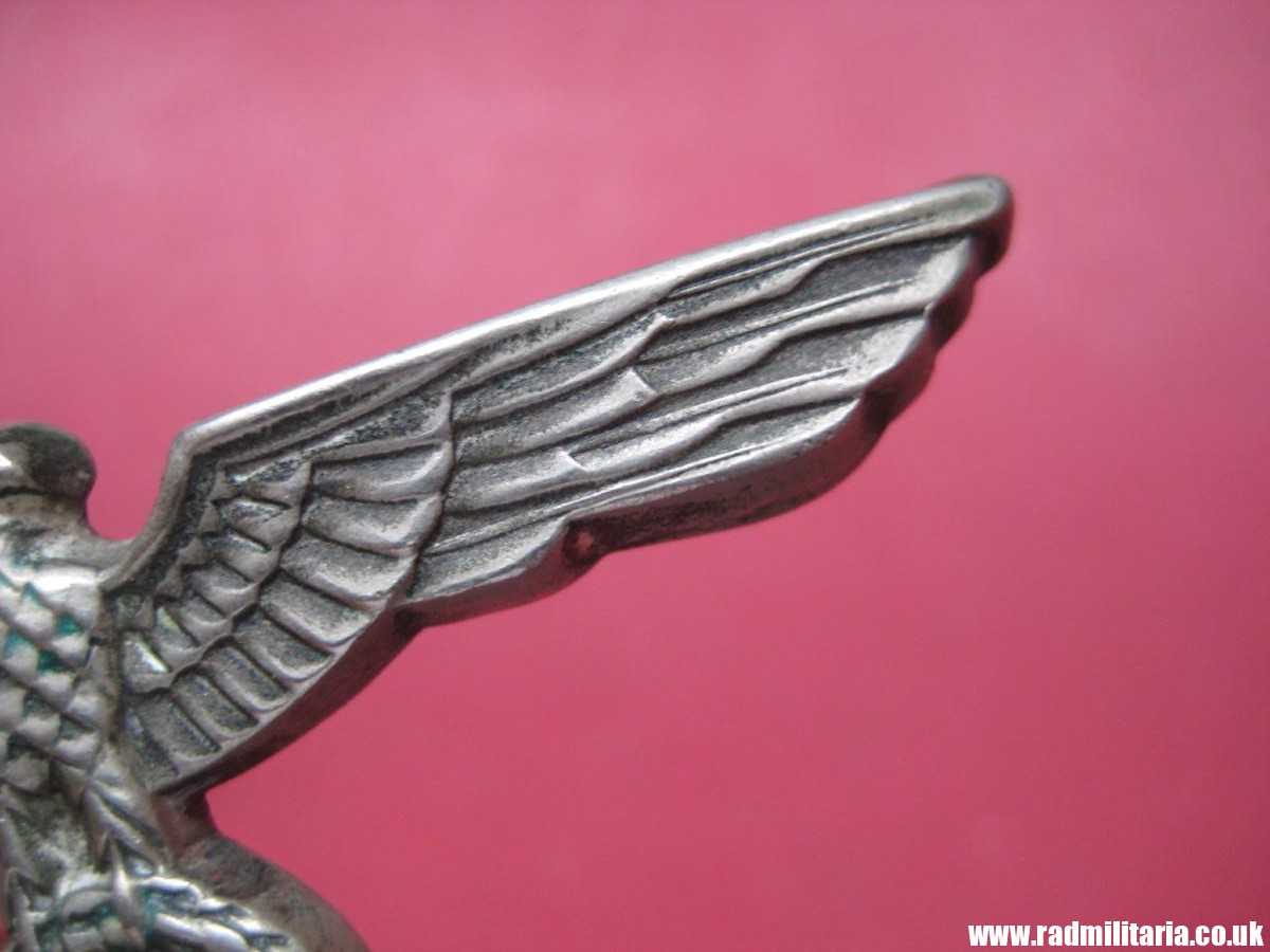 & WW2 original German Wehrmacht EAGLE CAP BADGE white metal, early production, good condition. - Image 19
