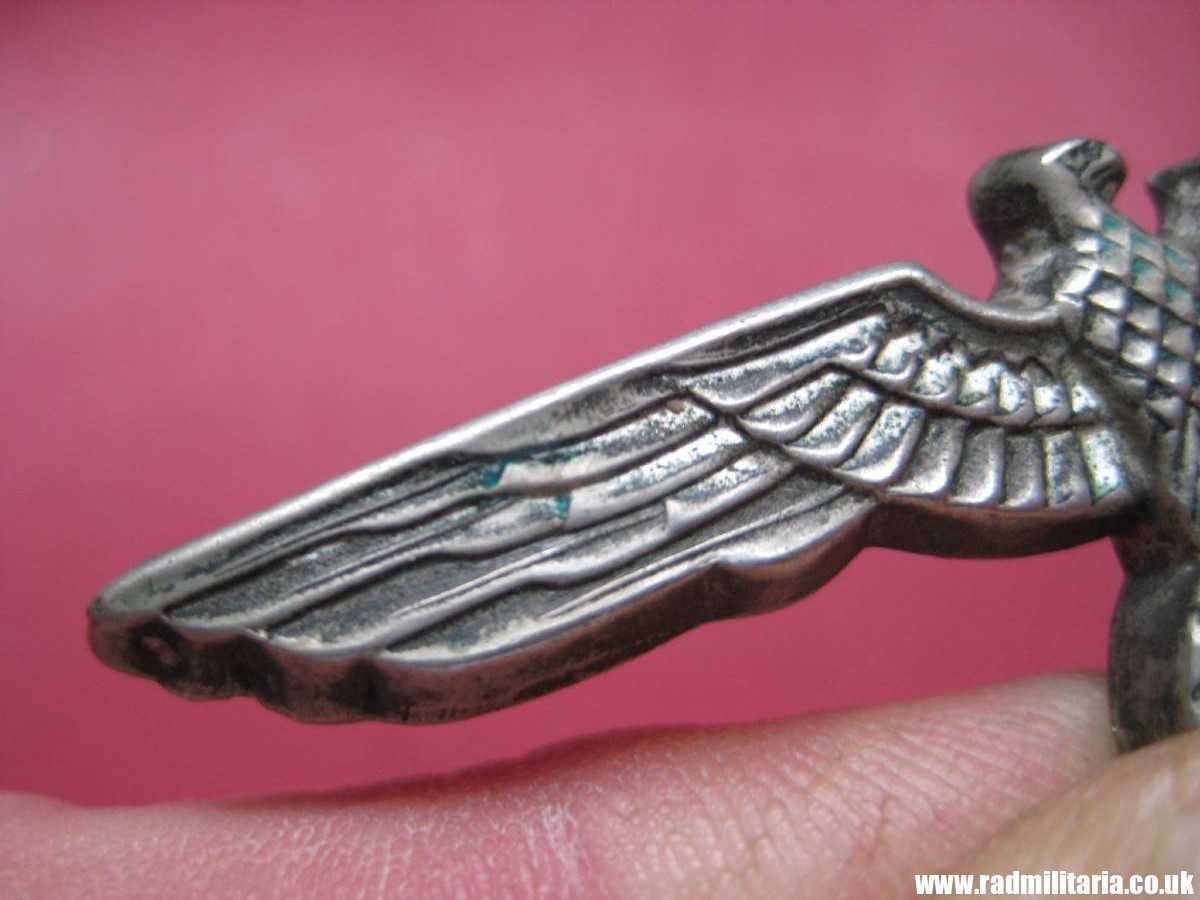 & WW2 original German Wehrmacht EAGLE CAP BADGE white metal, early production, good condition. - Image 20