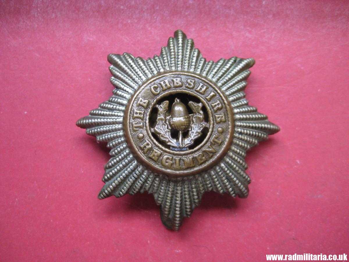 & WW2 original British Cheshire Regiment CAP BADGE in good used condition. - Image 4