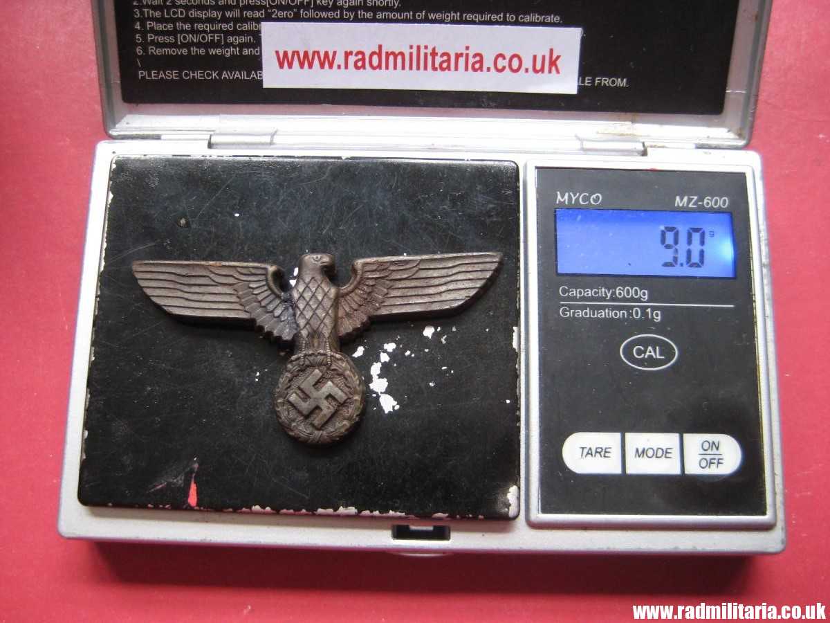 & WW2 Nazi German NSDAP eagle BADGE - zinc Cap Badge, marked: RZM M1/111 - repaired. - Image 19