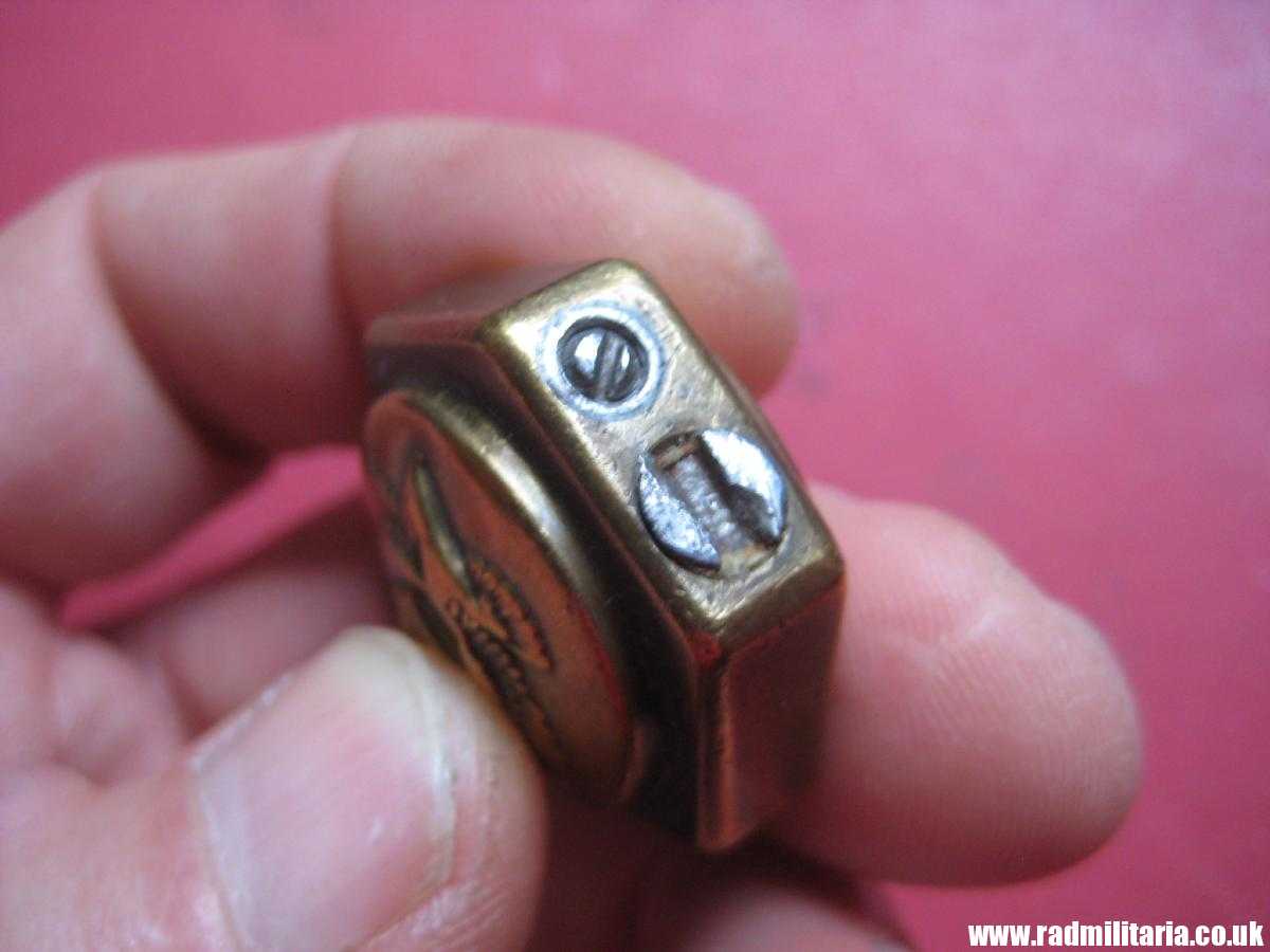 & WW2 original TRENCH ART with RAF Eagle - brass LIGHTER as found. - Image 8