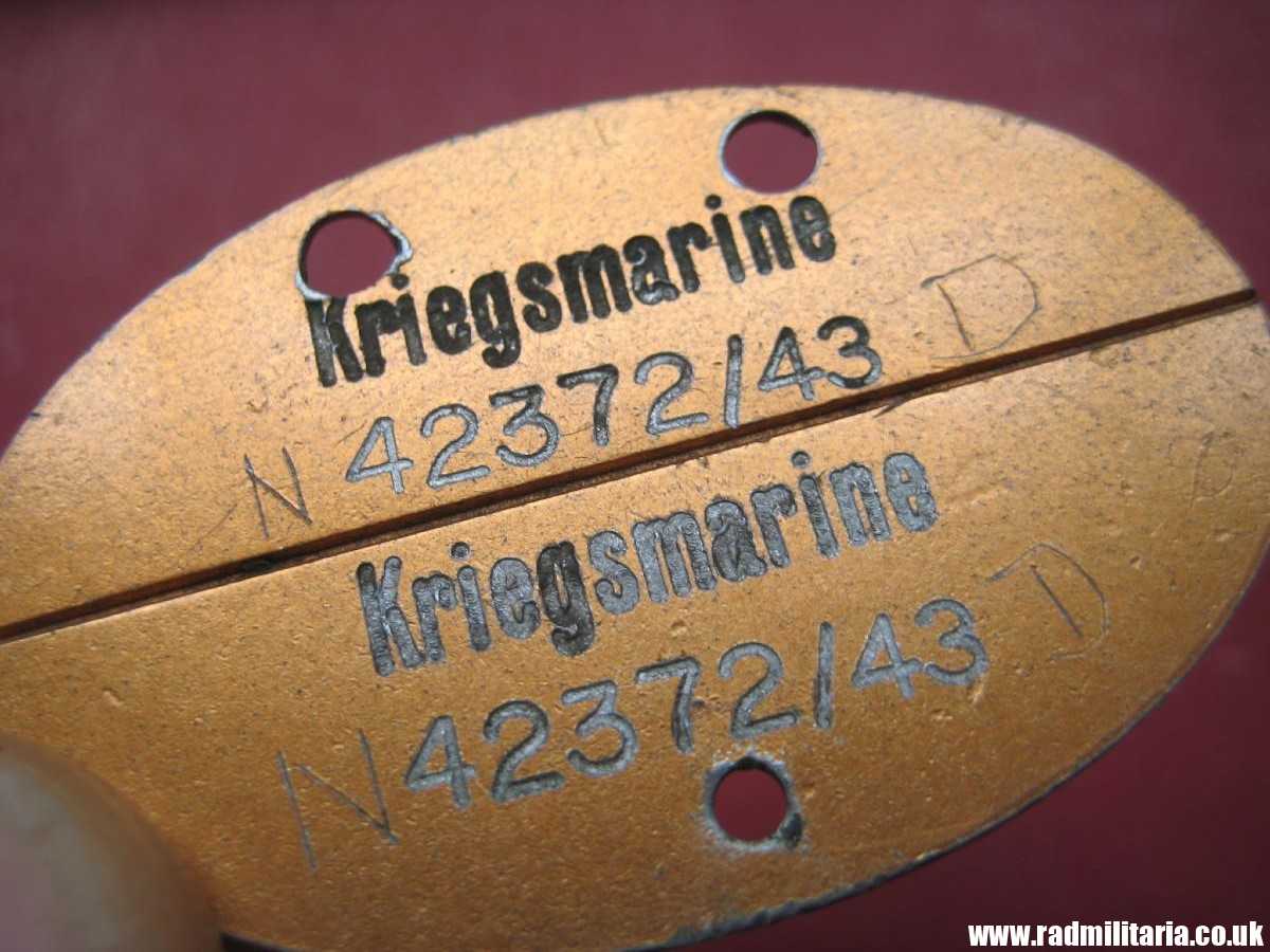 & original WW2 KRIEGSMARINE DOG TAG - ID DISC: Hans Jaeger (N)42372/43(D) good condition. - Image 6