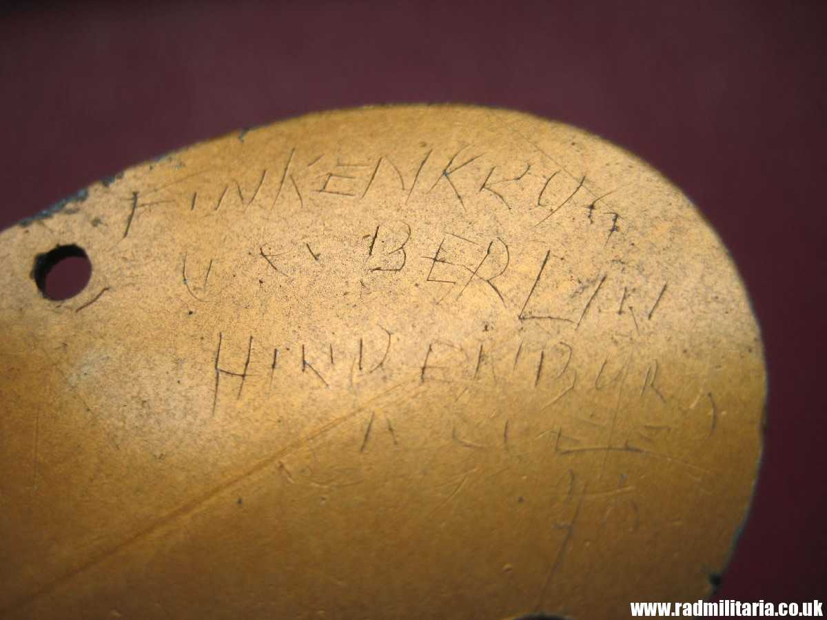 & original WW2 KRIEGSMARINE DOG TAG - ID DISC: Hans Jaeger (N)42372/43(D) good condition. - Image 10