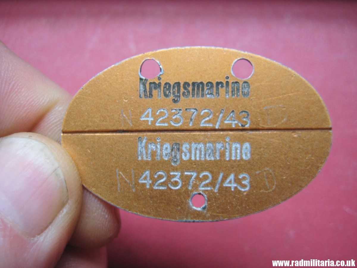 & original WW2 KRIEGSMARINE DOG TAG - ID DISC: Hans Jaeger (N)42372/43(D) good condition. - Image 18