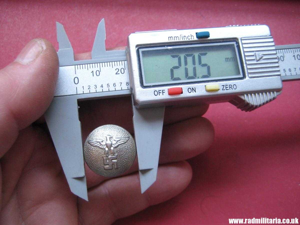 & WW2 German white metal NSDAP BUTTON, marked: RZM M5/82 - very good condition. - Image 8