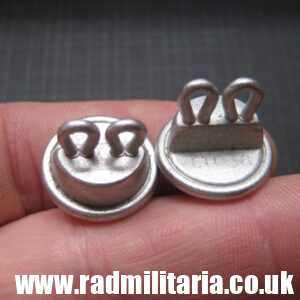 & WW2 German Wehrmacht tunic BUTTONS 1938 - a PAIR in perfect condition - BELT HANGERS.