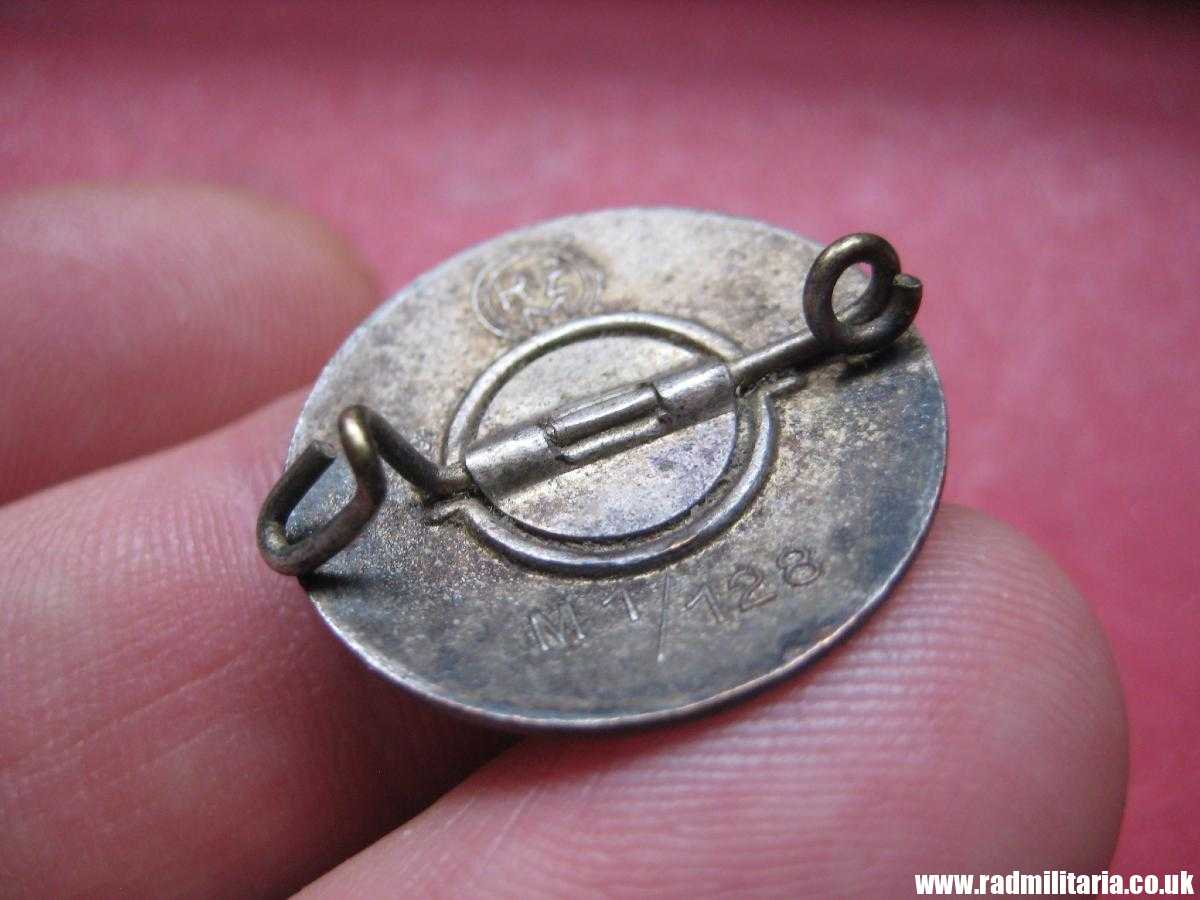 & WW2 original German NSDAP enamel membership BADGE marked: RZM M1/128 - Image 12