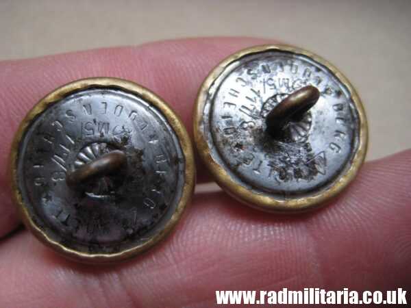 & WW2 a PAIR of German NSDAP BUTTONS with eagle, rare marks: RZM M5/117 ...