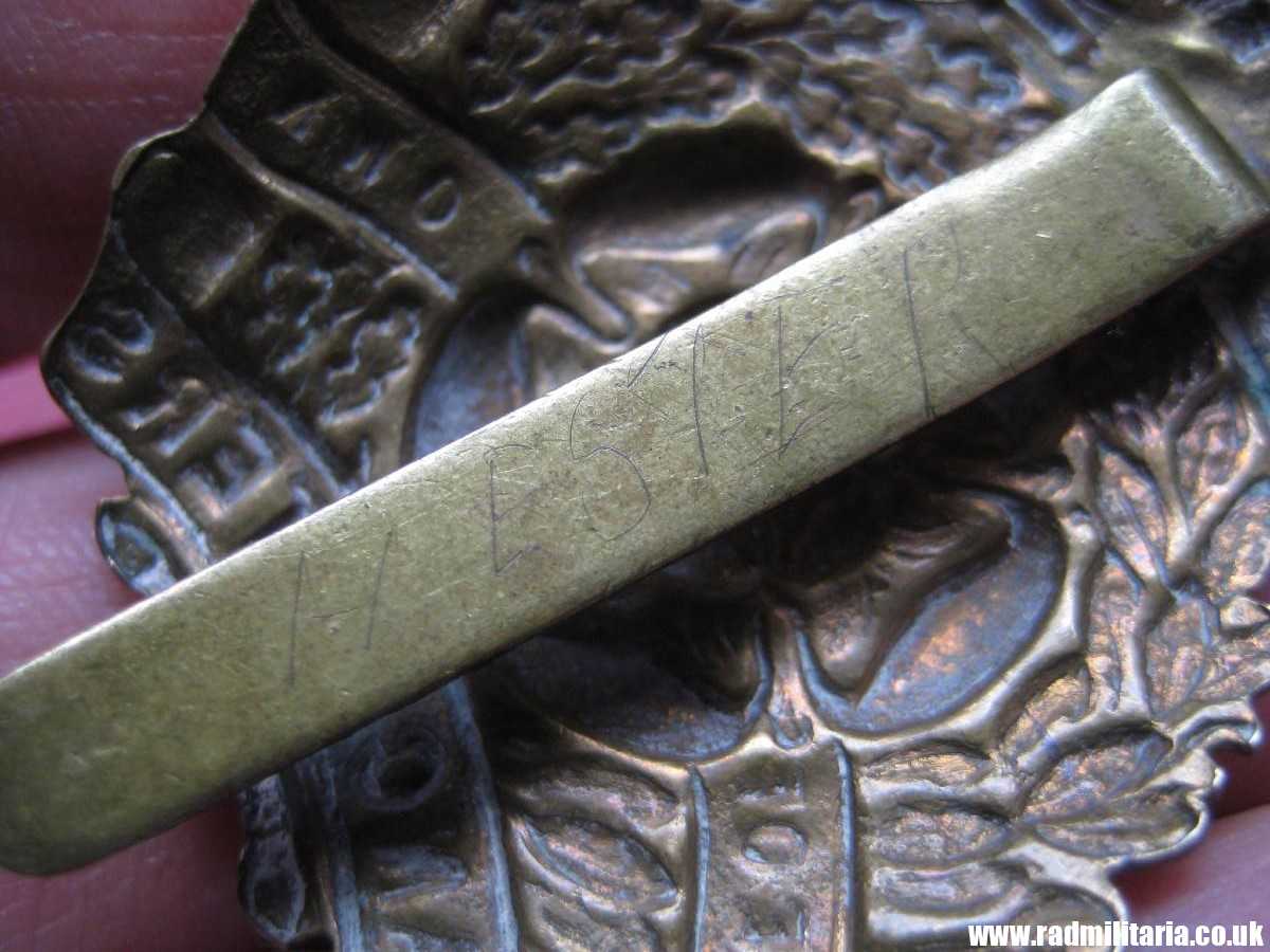 & WW2 British Army CAP BADGE - Duke of Lancasters Own Yeomanry BADGE owners name: HESTER. - Image 9