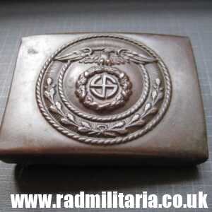 & WW2 German SA BELT BUCKLE, early version with rotated swastika - metal detecting find.