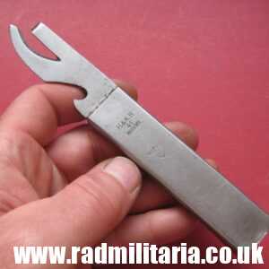 & WW2 German CANS OPENER marked: H.&K.H 41 - stainless steel. 3rd REICH CUTLERY.