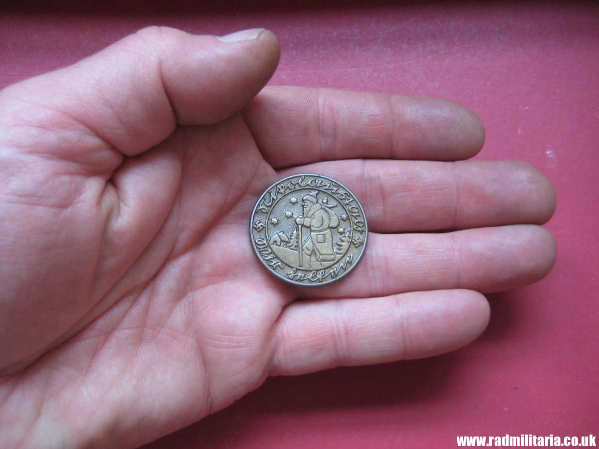 & WW2 original German 3rd Reich TINNIE BADGE German Saint Nicholas Day WHW donation badge - rare. - Image 5