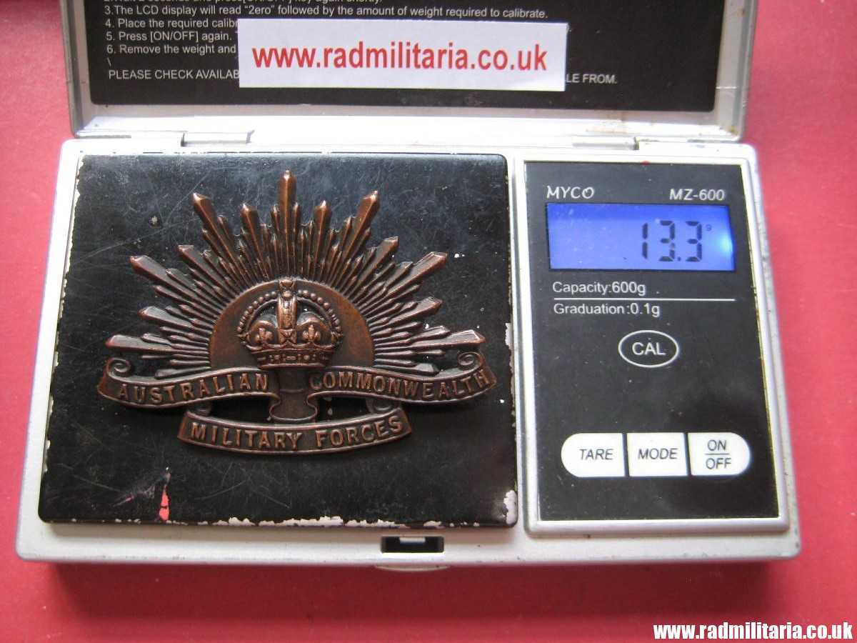 & WW1 Australian RISING SUN BADGE Cap Badge, marked: Stokes Melb. original - Image 21