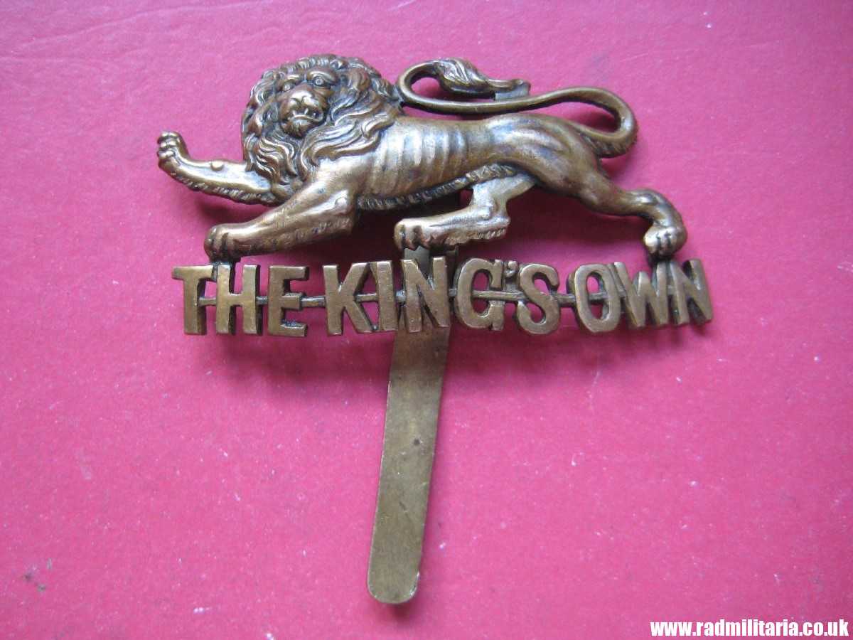 & WW1 British Regimental badge - CAP BADGE: The King's Own Royal Regiment, Lancaster - Original !! - Image 2