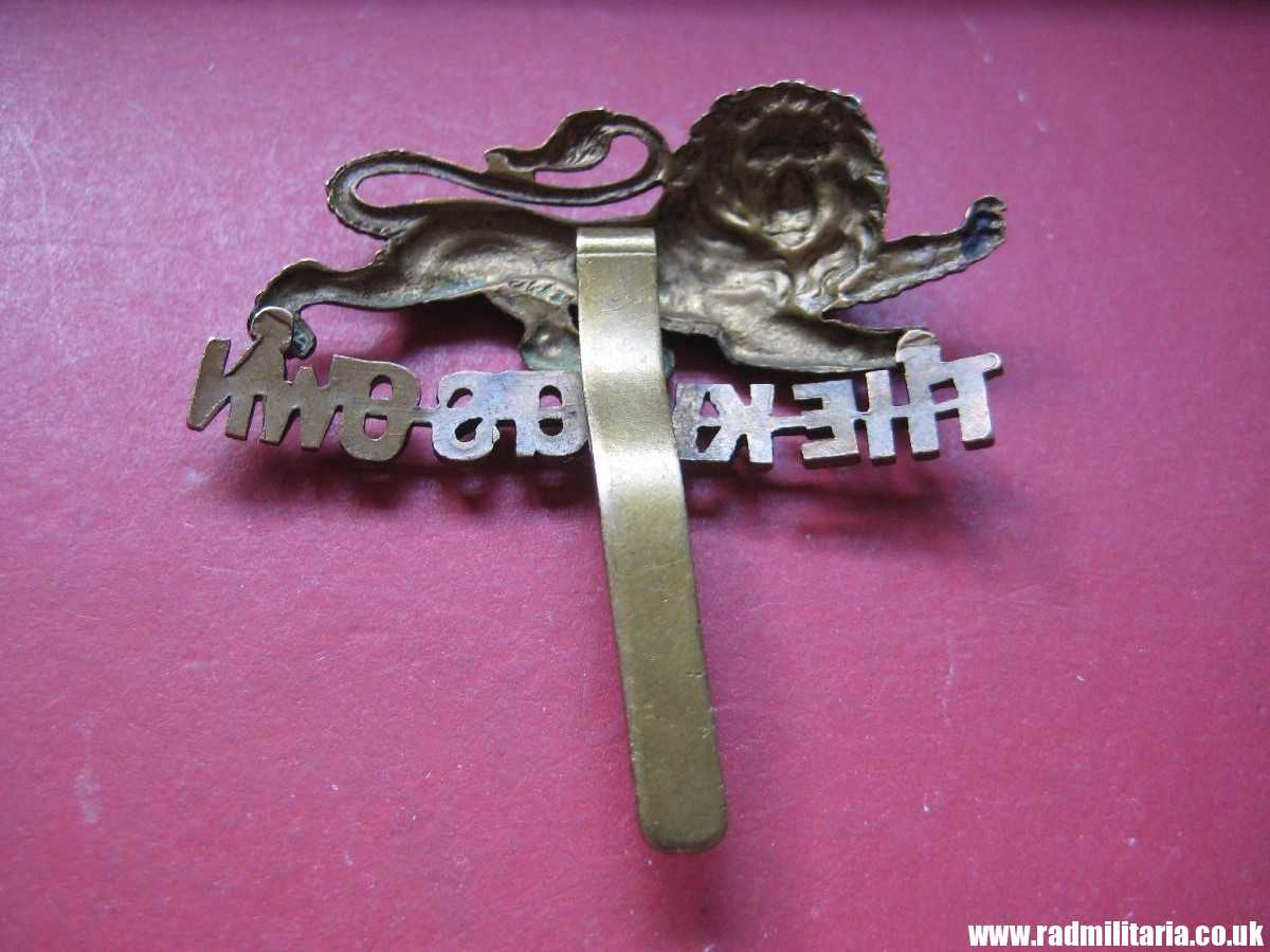 & WW1 British Regimental badge - CAP BADGE: The King's Own Royal Regiment, Lancaster - Original !! - Image 6