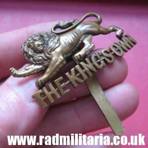 & WW1 British Regimental badge - CAP BADGE: The King's Own Royal Regiment, Lancaster - Original !!