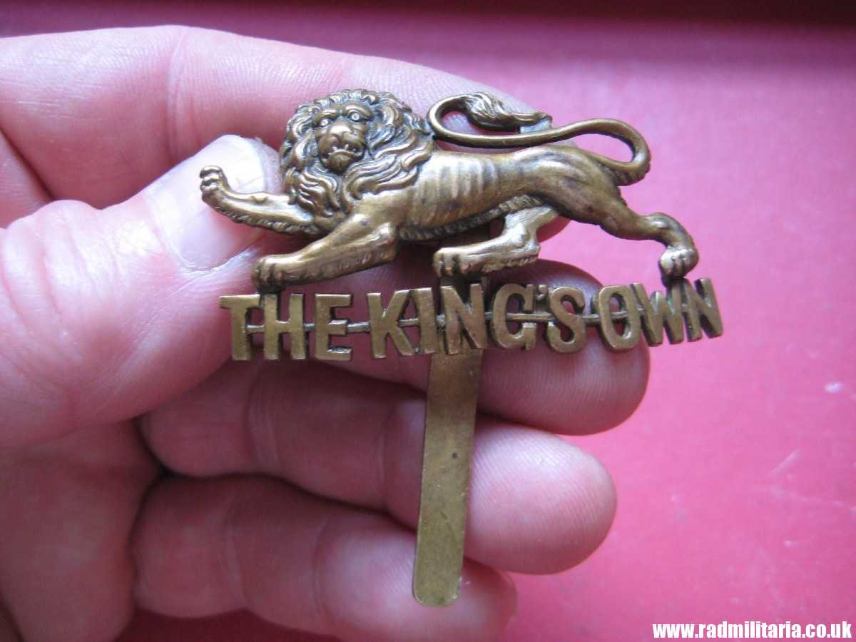 & WW1 British Regimental badge - CAP BADGE: The King's Own Royal Regiment, Lancaster - Original !! - Image 13