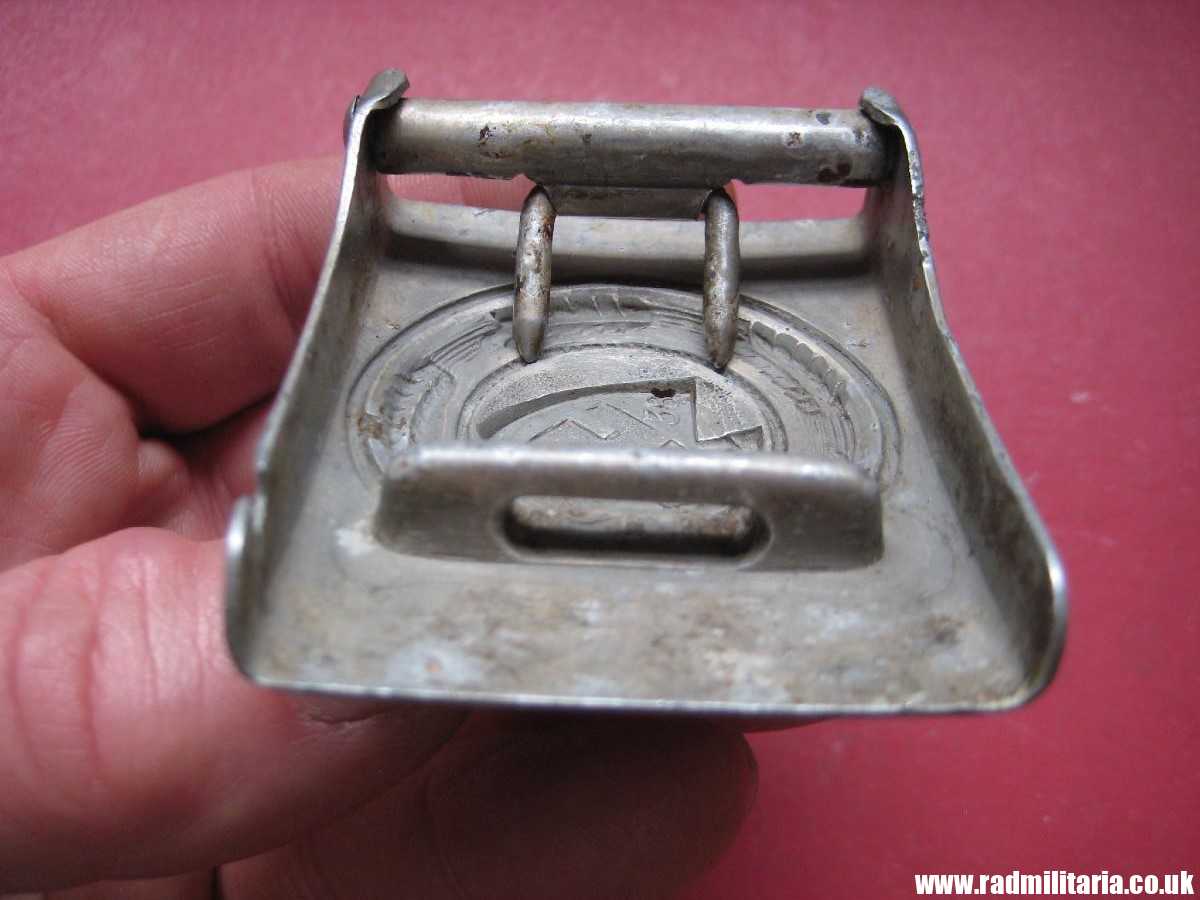 & WW2 original German RAD BELT BUCKLE made of aluminum, marked: K.u.Q.38 (Klein & Quenzer AG, Oberstein) - Image 14