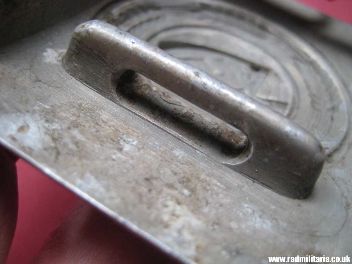 & WW2 original German RAD BELT BUCKLE made of aluminum, marked: K.u.Q.38 (Klein & Quenzer AG, Oberstein) - Image 17